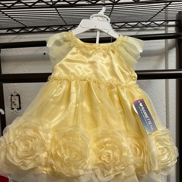 Baby Dresses Yellow Sparkle Belle Look Alike Rose Dress
